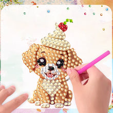 Load image into Gallery viewer, 6Pcs Acrylic Cupcake Animals Diamond Art Fridge Magnet for DIY Crafts Party Gift

