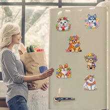 Load image into Gallery viewer, 6Pcs Acrylic Cupcake Animals Diamond Art Fridge Magnet for DIY Crafts Party Gift
