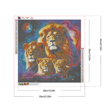 Load image into Gallery viewer, Diamond Painting - Full Round - Lion (55*55CM)
