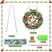 Load image into Gallery viewer, Acrylic Special Shape DIY Diamond Garland Pendant Kit Christmas Bow for Beginner
