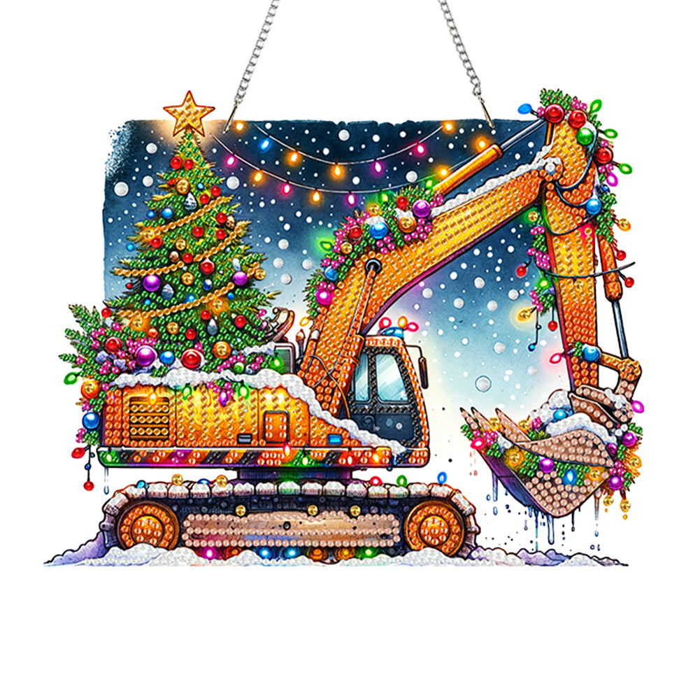 Acrylic Special Shape Christmas Animal Diamond Painting Ornaments for Art Crafts