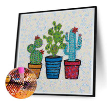 Load image into Gallery viewer, Diamond Painting - Full Crystal - Cactus in pot (30*30CM)
