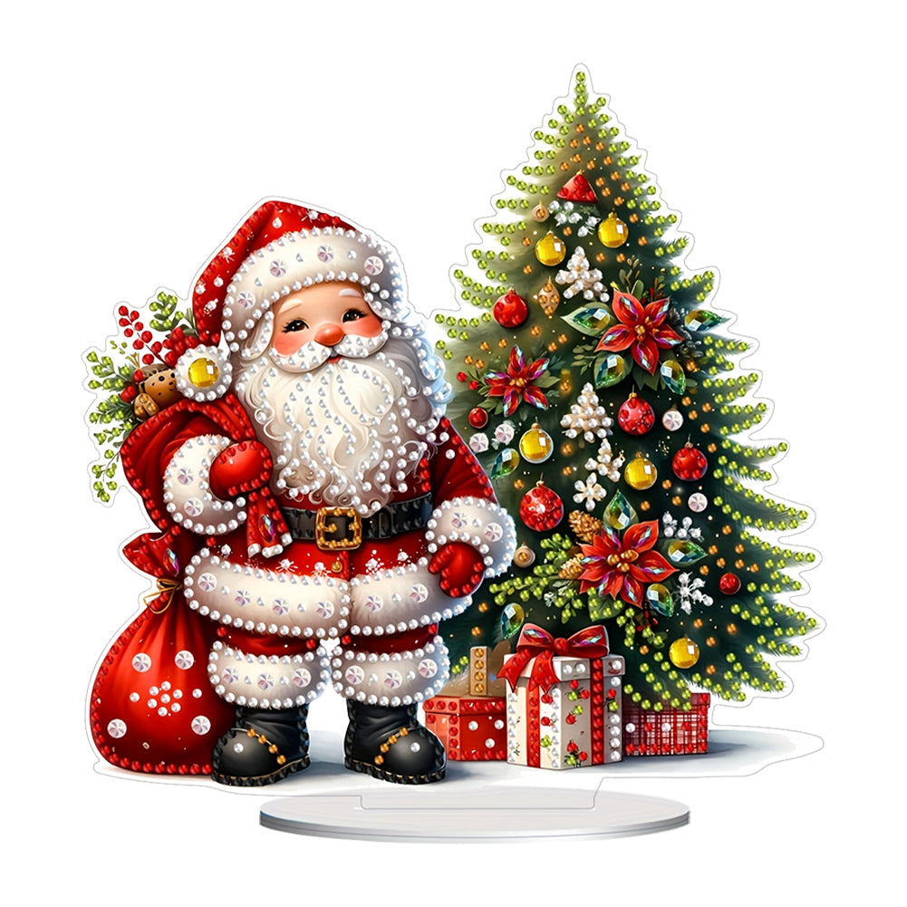 Christmas Table Top Diamond Painting Ornament Kits for Home Office Desktop Decor