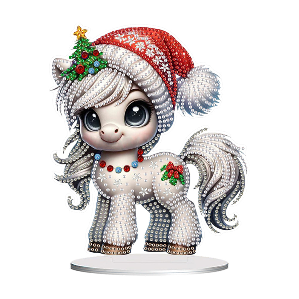 Christmas Table Top Diamond Painting Ornament Kits for Home Office Desktop Decor