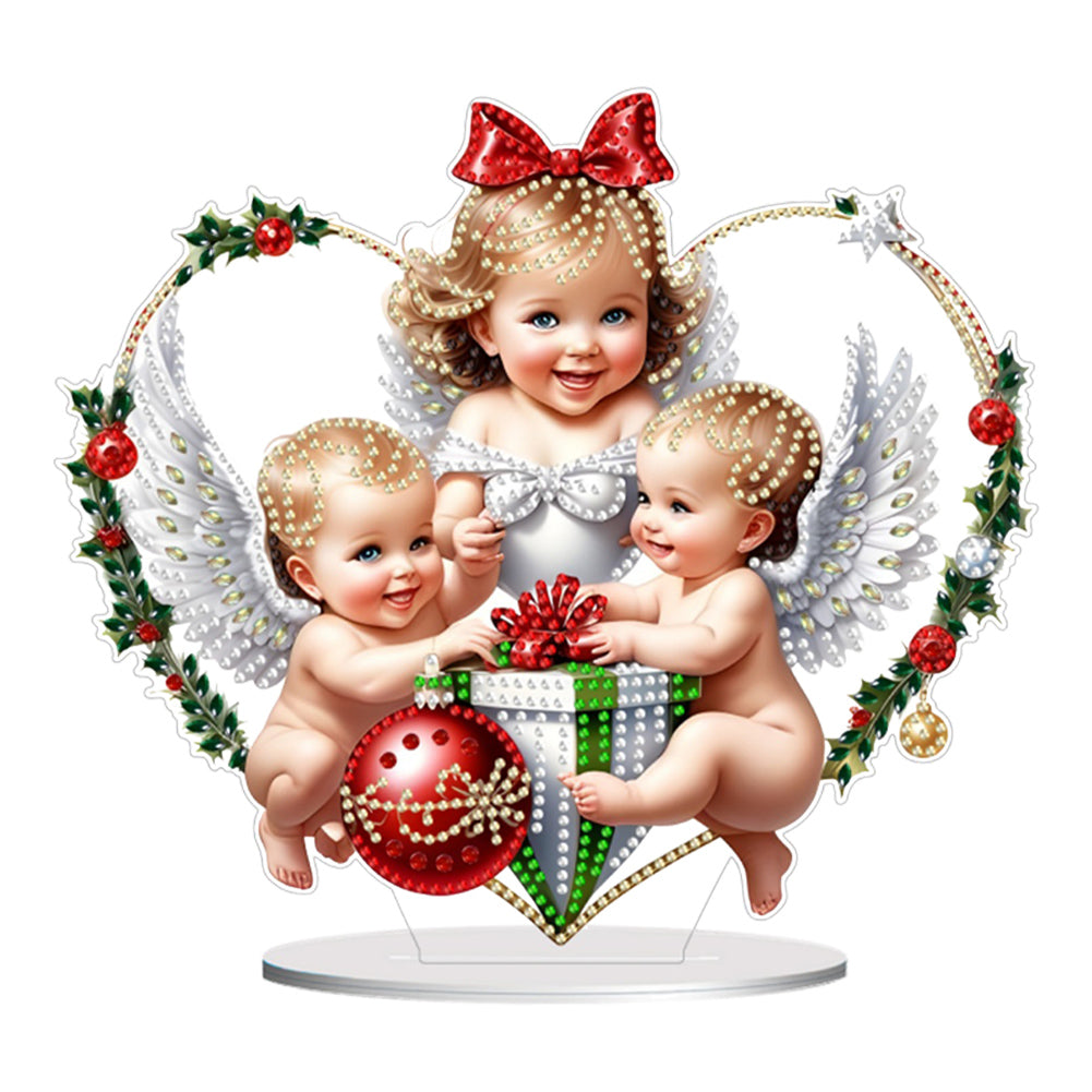 Christmas Table Top Diamond Painting Ornament Kits for Home Office Desktop Decor