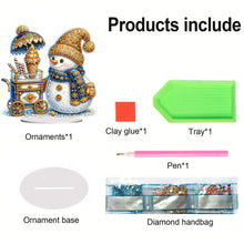 Load image into Gallery viewer, Christmas Table Top Diamond Painting Ornament Kits for Home Office Desktop Decor
