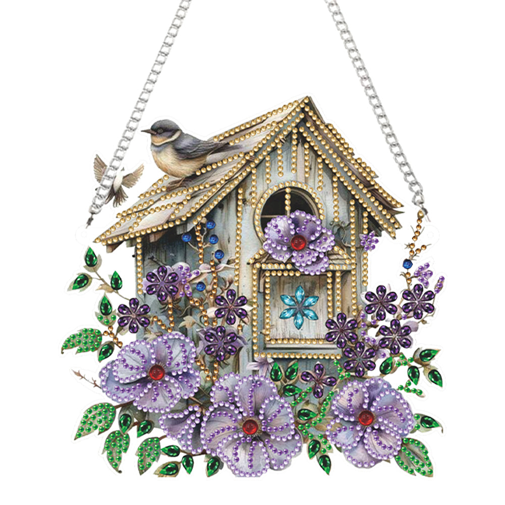 Acrylic Diamond Painting Hanging Pendant Rhinestone Diamond Art Window Pendants