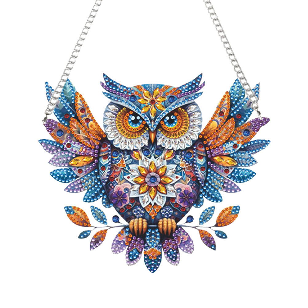 Acrylic Diamond Painting Hanging Pendant Rhinestone Diamond Art Window Pendants