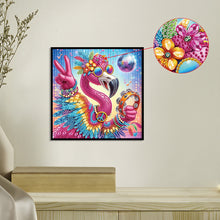 Load image into Gallery viewer, Diamond Painting - Partial Special Shaped - Funny flamingo (30*30CM)
