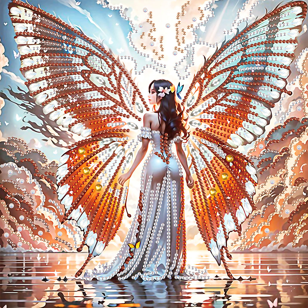 Diamond Painting - Partial Special Shaped - Winged fairy (30*30CM)