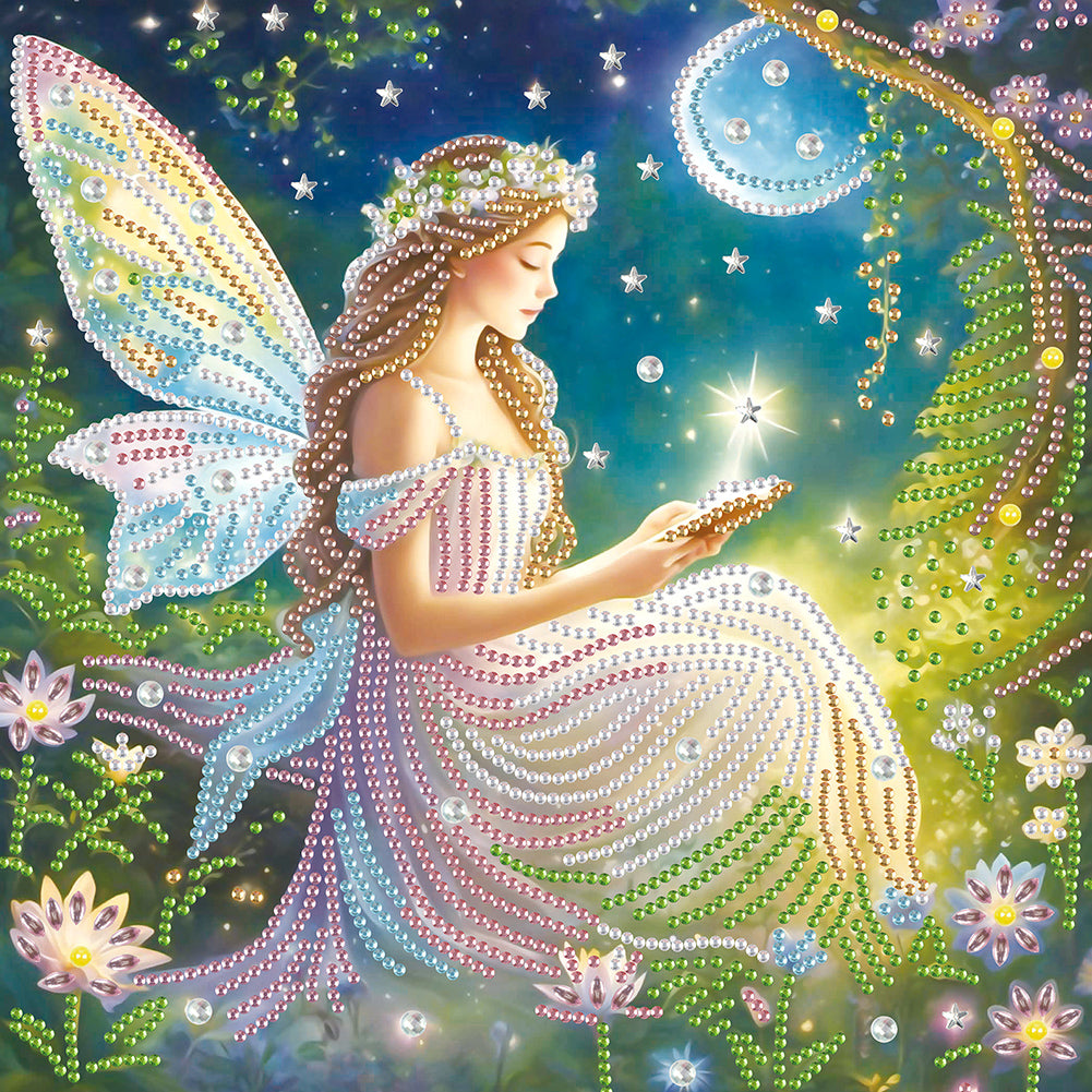 Diamond Painting - Partial Special Shaped - Winged fairy (30*30CM)