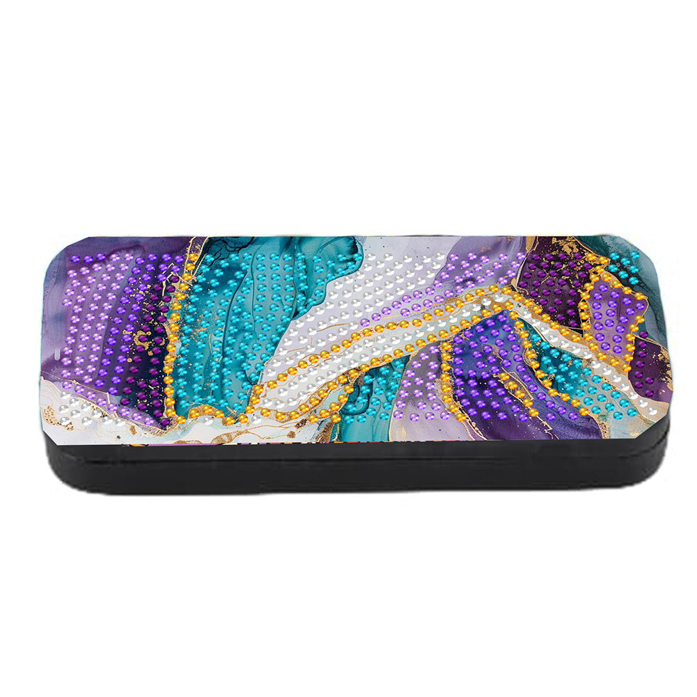 Cat Diamond Painting Eyeglasses Case 5D DIY Eyewear Organizer Case for Art Craft