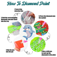 Load image into Gallery viewer, 4Pcs Wooden Animals Shining Drink Coasters DIY Circular Coaster Diamond Dot Kits
