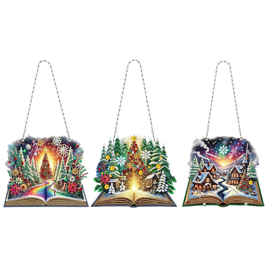 Snowflake Diamond Painting Hanging Pendant 5D DIY Diamond Painting Dots Pendant