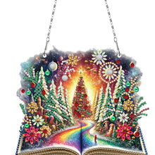 Load image into Gallery viewer, Snowflake Diamond Painting Hanging Pendant 5D DIY Diamond Painting Dots Pendant
