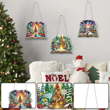 Load image into Gallery viewer, Snowflake Diamond Painting Hanging Pendant 5D DIY Diamond Painting Dots Pendant
