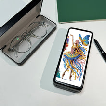 Load image into Gallery viewer, Butterfly Diamond Painting Eyeglasses Case Glasses Storage Case for Friends Gift
