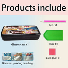 Load image into Gallery viewer, Butterfly Diamond Painting Eyeglasses Case Glasses Storage Case for Friends Gift
