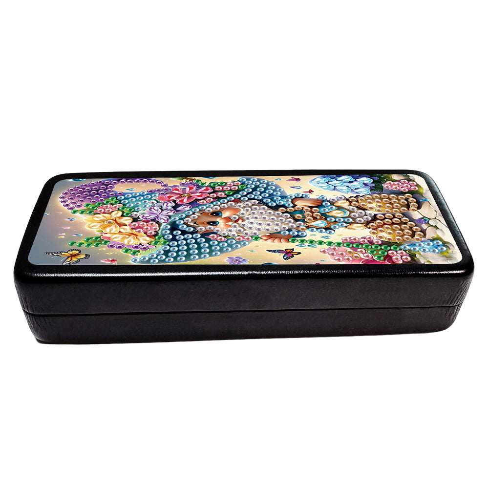 Butterfly Diamond Painting Eyeglasses Case Glasses Storage Case for Friends Gift
