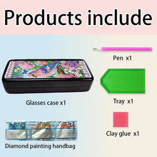 Load image into Gallery viewer, Butterfly Diamond Painting Eyeglasses Case Glasses Storage Case for Friends Gift
