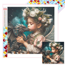 Load image into Gallery viewer, Diamond Painting - Full Square - Dragon and elf (30*30CM)
