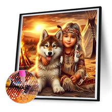 Load image into Gallery viewer, Diamond Painting - Full Round - Indian child (30*30CM)
