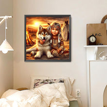 Load image into Gallery viewer, Diamond Painting - Full Round - Indian child (30*30CM)
