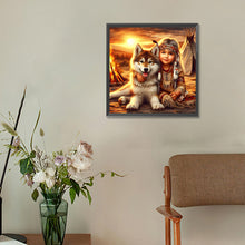 Load image into Gallery viewer, Diamond Painting - Full Round - Indian child (30*30CM)

