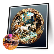 Load image into Gallery viewer, Diamond Painting - Full Round - Paper-carved horses (30*30CM)
