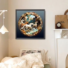 Load image into Gallery viewer, Diamond Painting - Full Round - Paper-carved horses (30*30CM)
