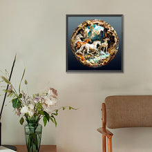 Load image into Gallery viewer, Diamond Painting - Full Round - Paper-carved horses (30*30CM)
