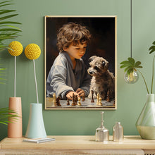 Load image into Gallery viewer, Diamond Painting - Full Round - Children playing chess (40*50CM)
