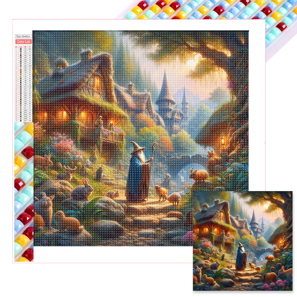 AB Diamond Painting - Full Round - Gnome¡¯s home (40*40CM)