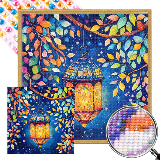 AB Diamond Painting - Full Round - Lights between branches (40*40CM)