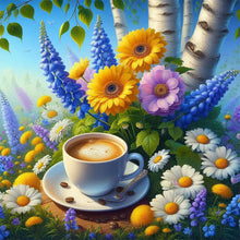 Load image into Gallery viewer, Diamond Painting - Full Round - Flower and coffee (30*30CM)
