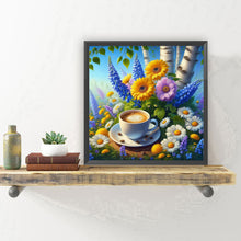Load image into Gallery viewer, Diamond Painting - Full Round - Flower and coffee (30*30CM)
