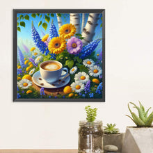 Load image into Gallery viewer, Diamond Painting - Full Round - Flower and coffee (30*30CM)
