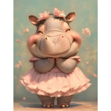 Load image into Gallery viewer, Diamond Painting - Full Square - Hippopotamus in skirts (30*40CM)
