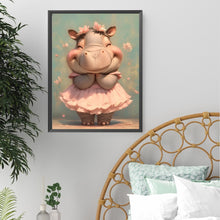 Load image into Gallery viewer, Diamond Painting - Full Square - Hippopotamus in skirts (30*40CM)
