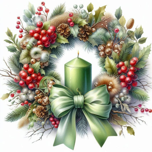 Diamond Painting - Full Round - Green wreaths (40*40CM)