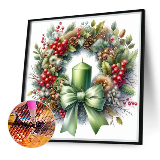 Diamond Painting - Full Round - Green wreaths (40*40CM)