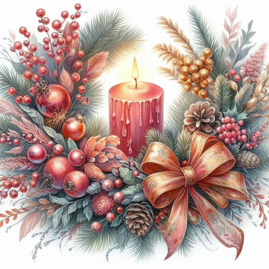 Diamond Painting - Full Round - Red wreaths (40*40CM)