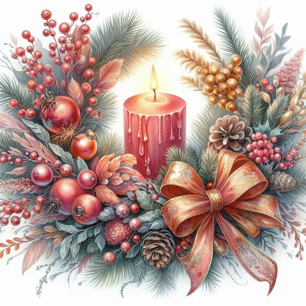 Diamond Painting - Full Round - Red wreaths (40*40CM)