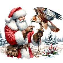 Load image into Gallery viewer, Diamond Painting - Full Round - Santa Claus and eagle (30*30CM)
