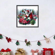 Load image into Gallery viewer, Diamond Painting - Full Round - Santa Claus pruning flowers and plants (30*30CM)
