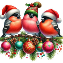 Load image into Gallery viewer, Diamond Painting - Full Round - Christmas birds (30*30CM)
