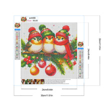 Load image into Gallery viewer, Diamond Painting - Full Round - Christmas birds (30*30CM)
