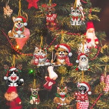 Load image into Gallery viewer, 10Pcs Acrylic Christmas Diamond Painting Christmas Tree Pendant for Xmas Trees

