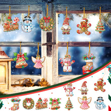 Load image into Gallery viewer, 10Pcs Acrylic Christmas Diamond Painting Christmas Tree Pendant for Xmas Trees
