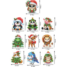 Load image into Gallery viewer, 10Pcs Acrylic Christmas Diamond Painting Christmas Tree Pendant for Xmas Trees

